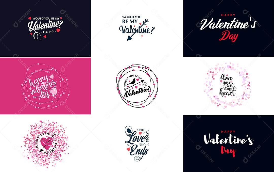 Textos De Feliz Dia Dos Namorados Vetor EPS