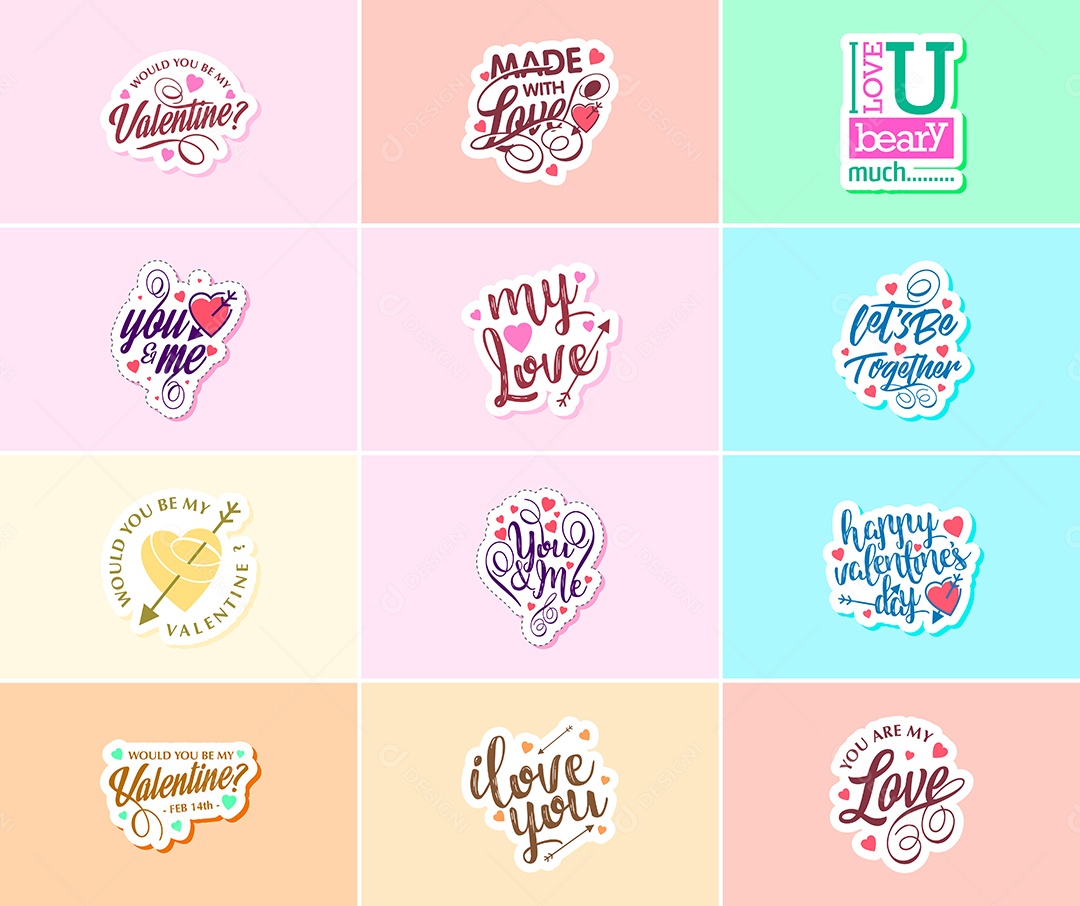 Textos De Feliz Dia Dos Namorados Vetor EPS