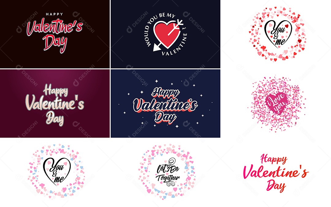 Textos De Feliz Dia Dos Namorados Vetor EPS