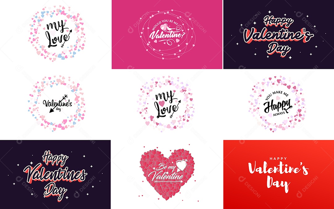 Textos De Feliz Dia Dos Namorados Vetor EPS