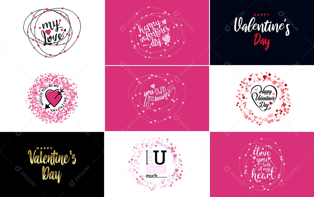 Textos De Feliz Dia Dos Namorados Vetor EPS