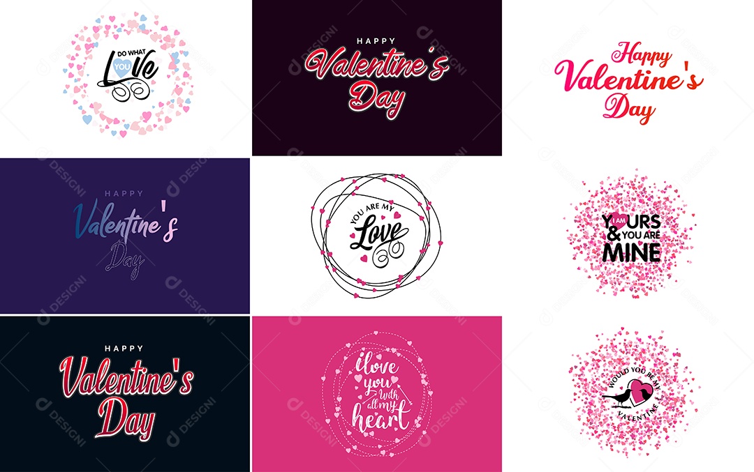 Textos De Feliz Dia Dos Namorados Vetor EPS