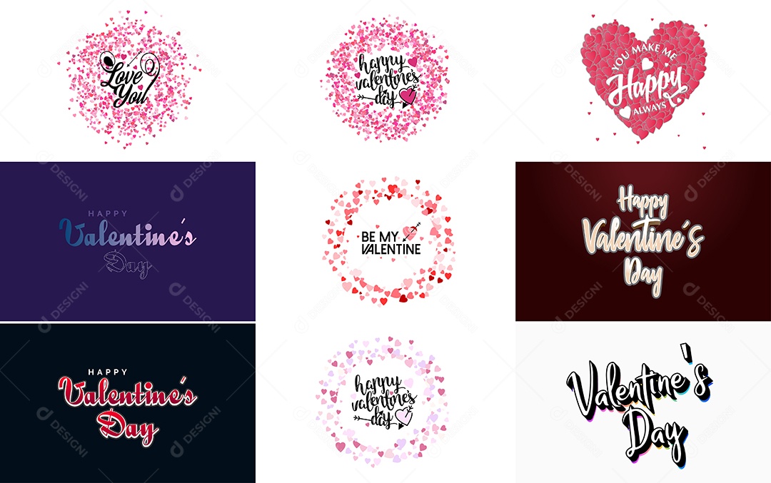 Textos De Feliz Dia Dos Namorados Vetor EPS