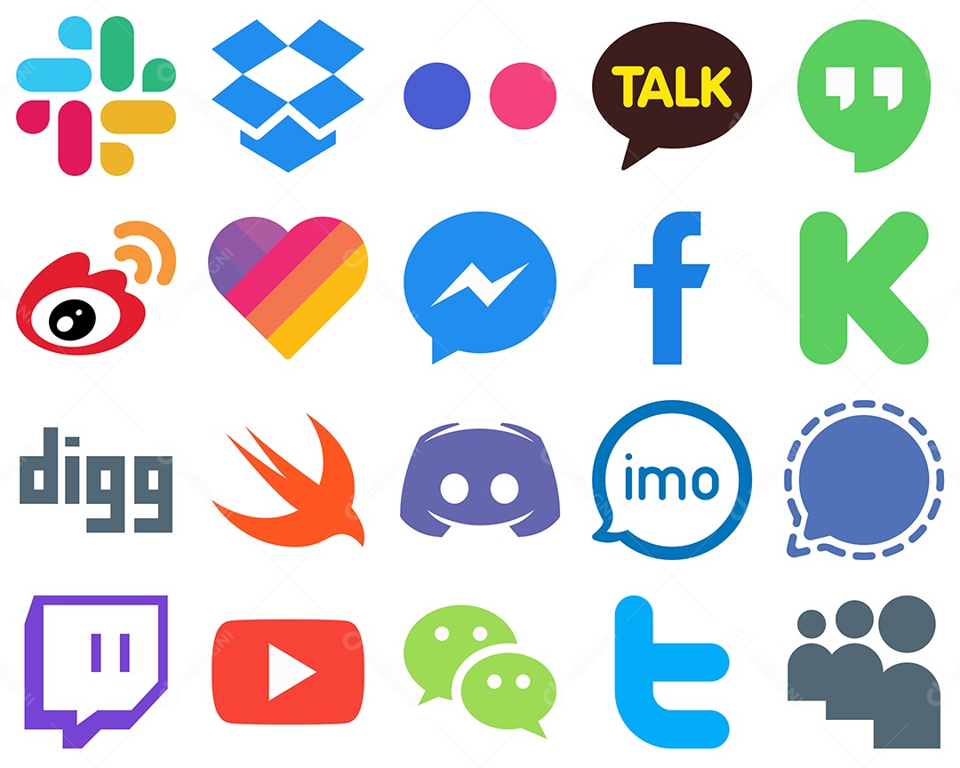 Pacote de Ícones de Mídia Social Vetor EPS