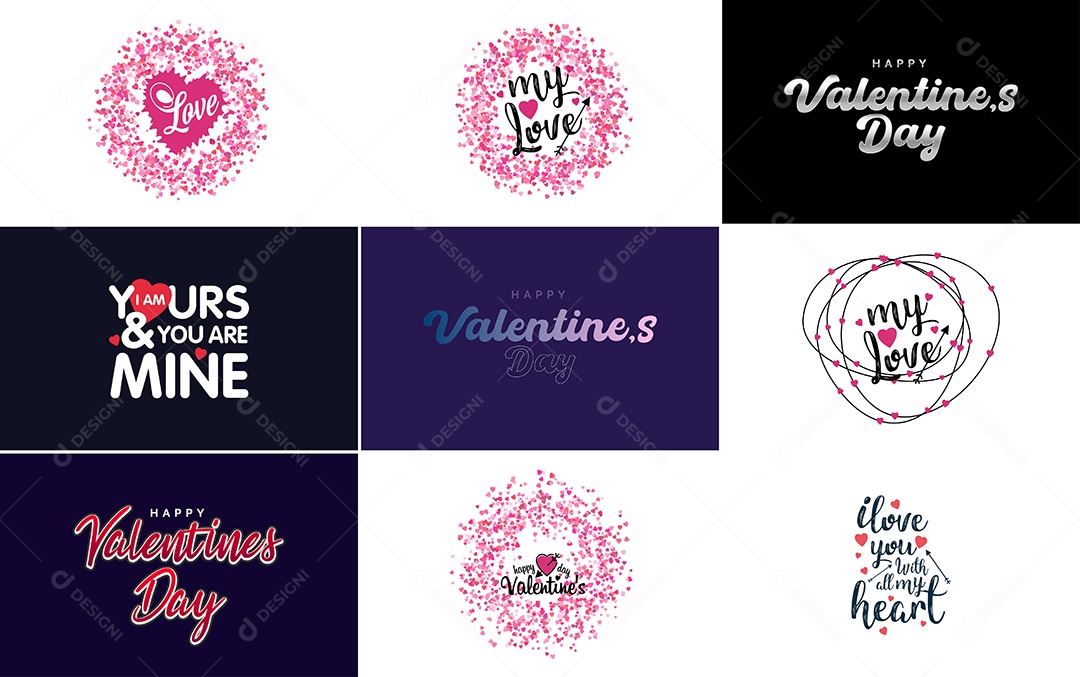 Textos De Feliz Dia Dos Namorados Vetor EPS