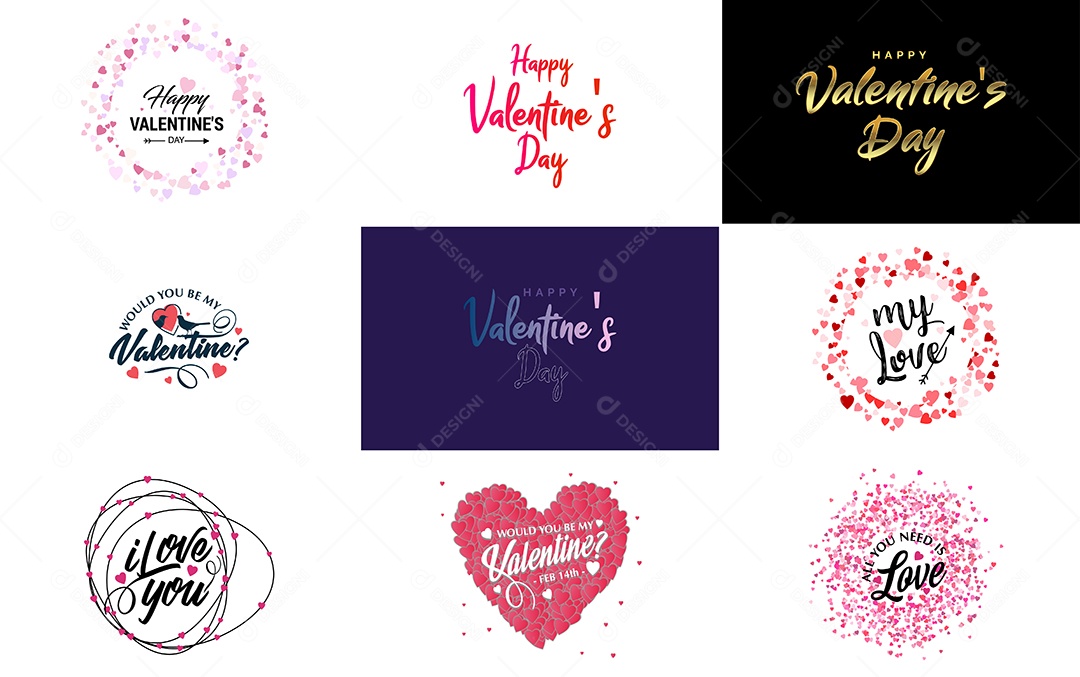 Textos De Feliz Dia Dos Namorados Vetor EPS