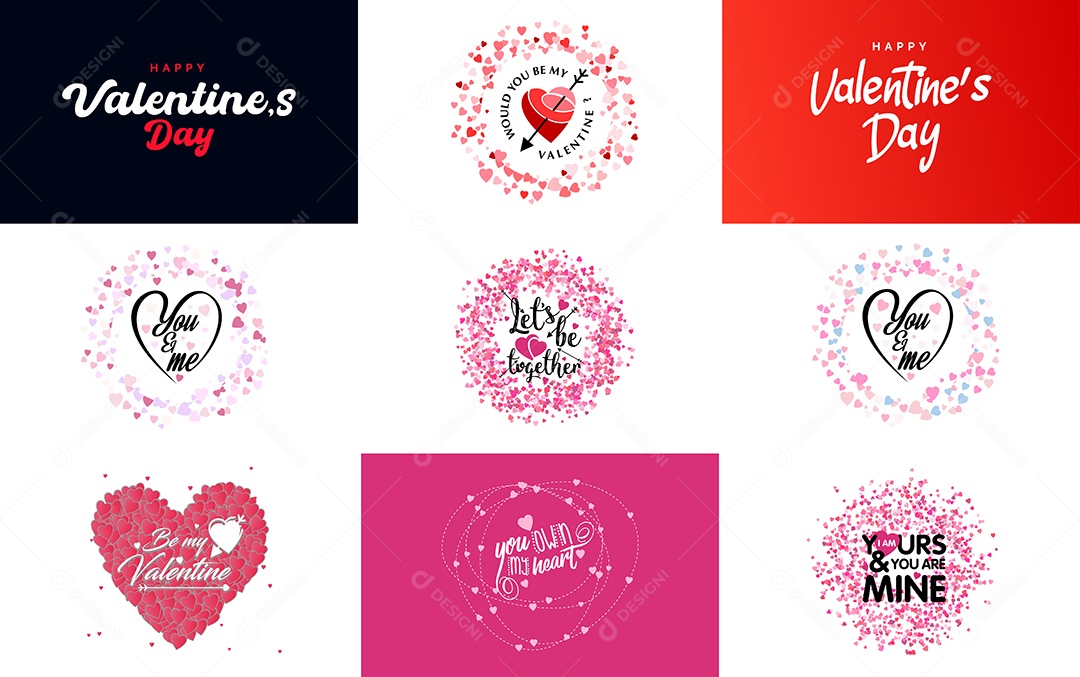 Textos De Feliz Dia Dos Namorados Vetor EPS