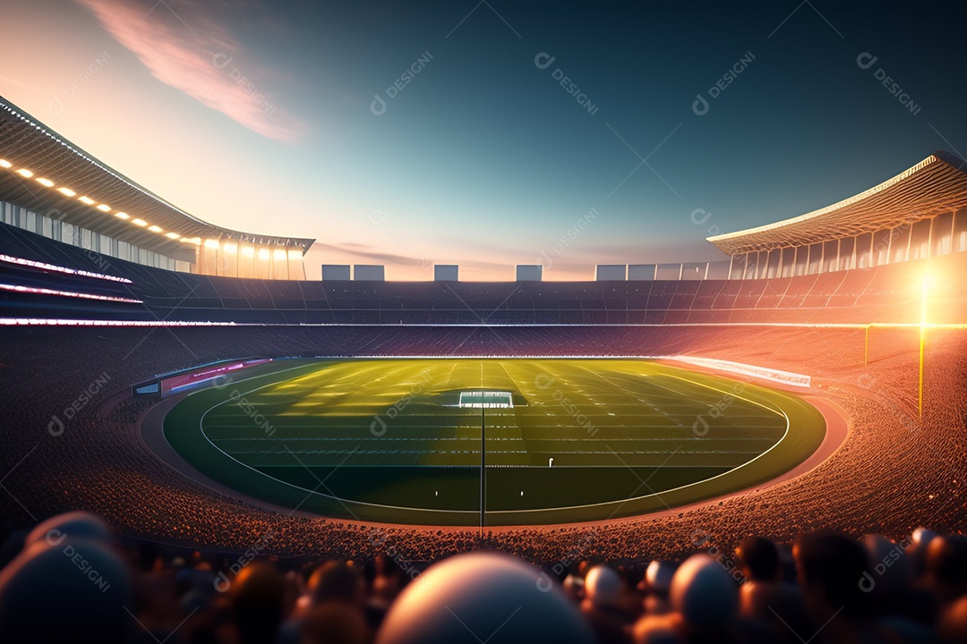 Linda vista de campo de futebol