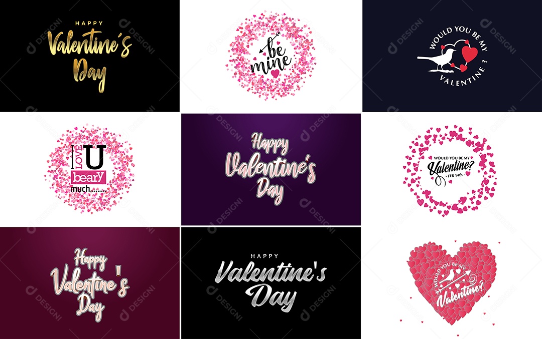 Textos De Feliz Dia Dos Namorados Vetor EPS