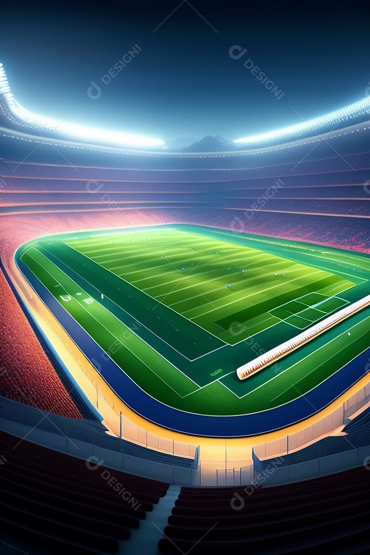 Linda vista aérea de campo de futebol