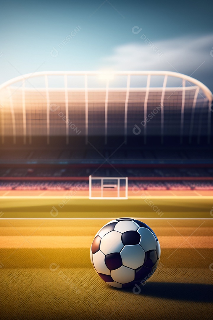 Bola de futebol sobre campo