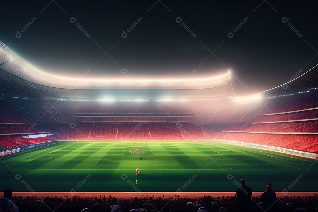 Linda vista de campo de futebol