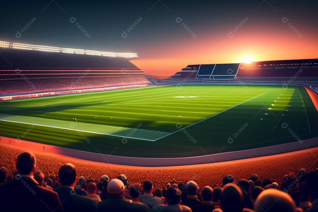 Linda vista de campo de futebol