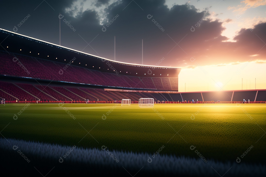 Linda vista de campo de futebol