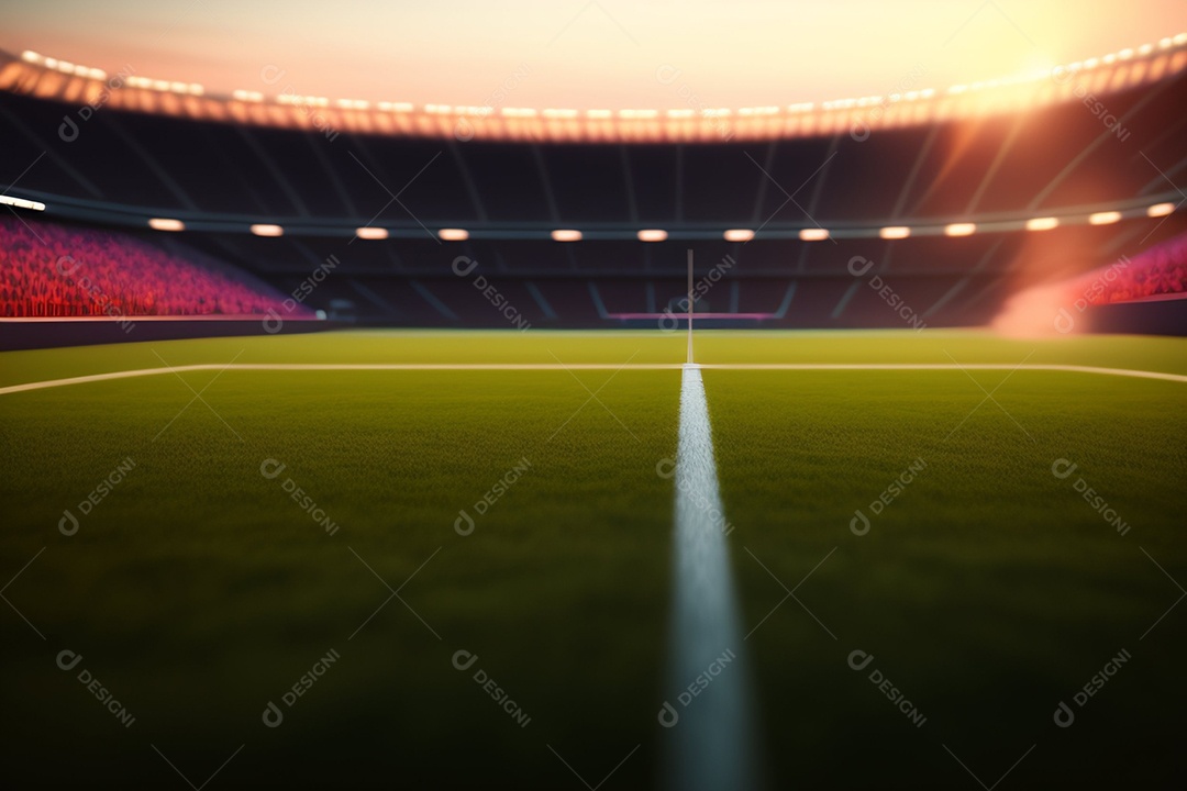 Linda vista de campo de futebol