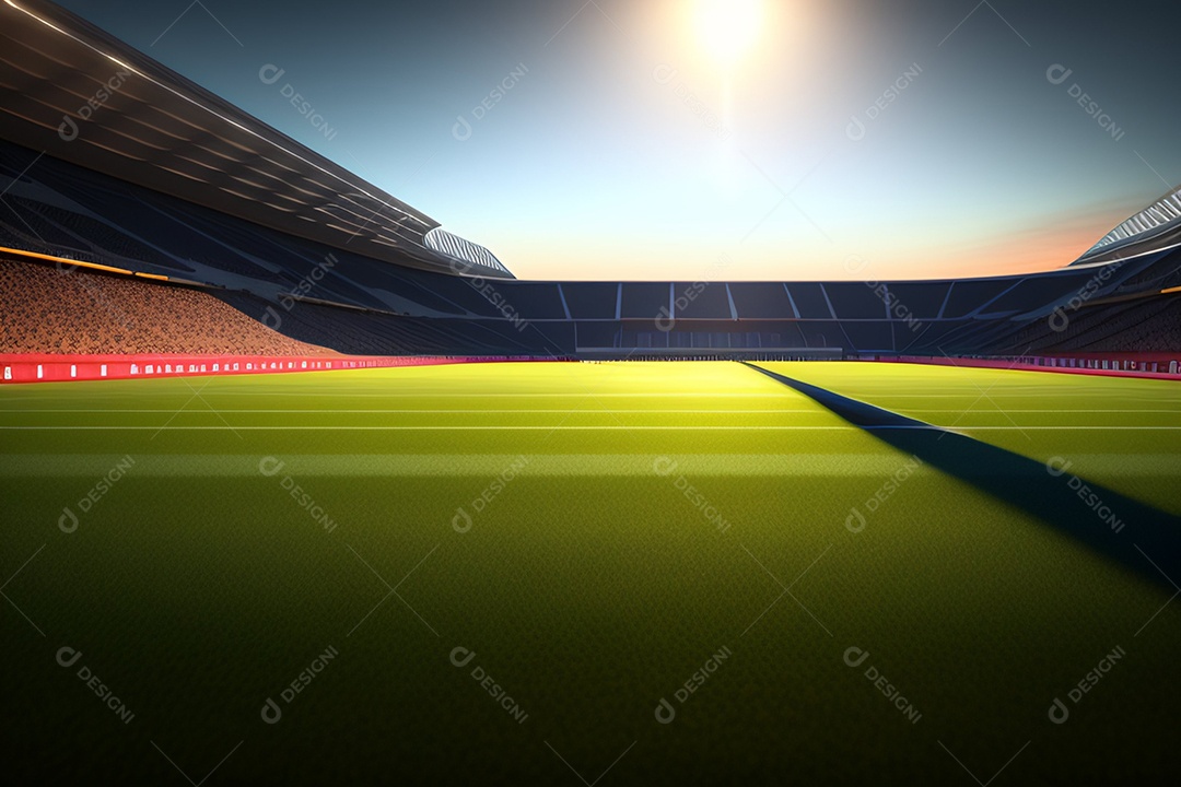 Linda paisagem de campo de futebol