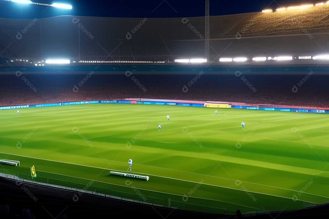 Vista aérea de campo de futebol