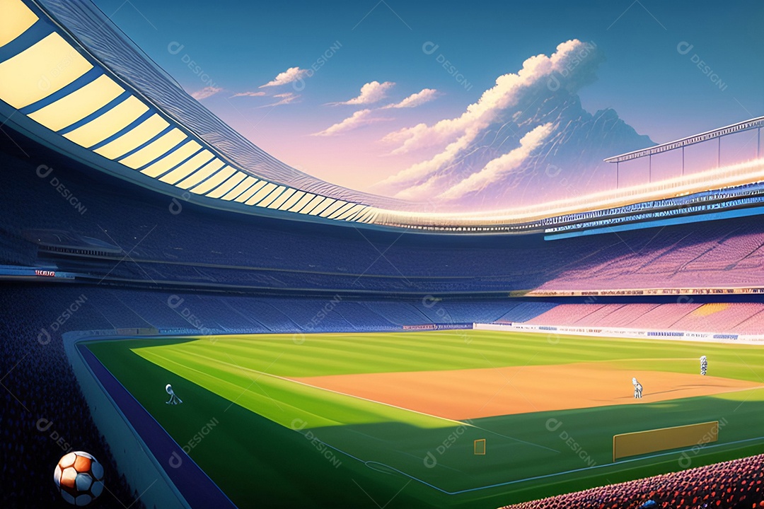 Lindo campo de futebol vazio