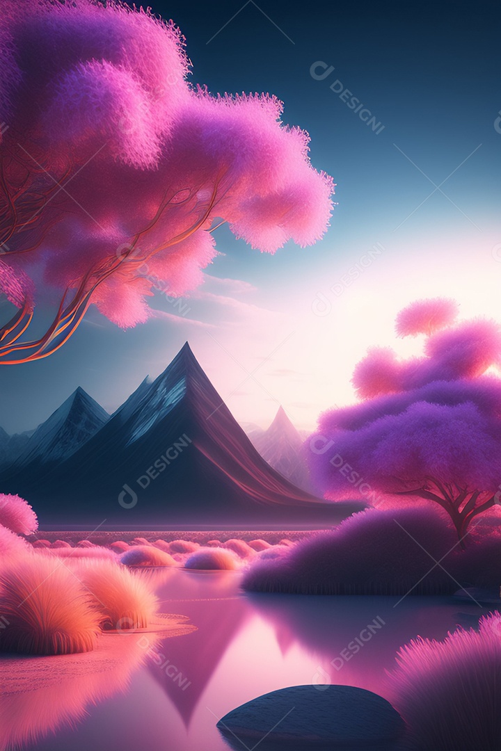 Linda paisagem de montanhas penhasco