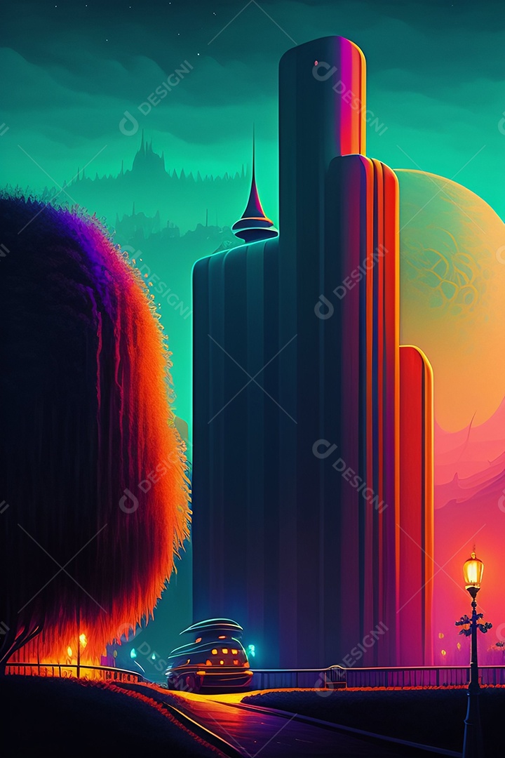 Prédios edifícios de uma cidade movimentada