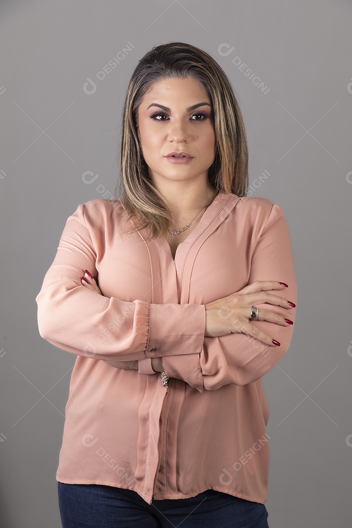 Linda mulher empresária sorridente