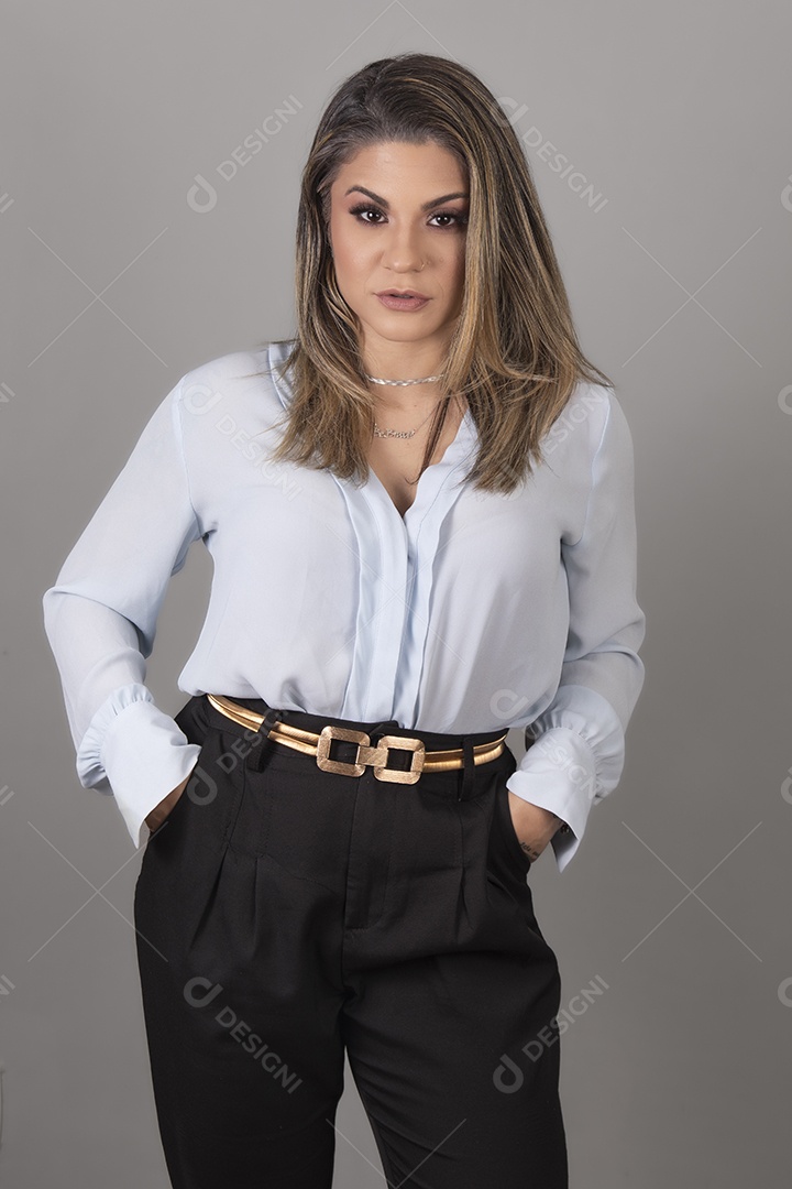 Linda mulher empresária sorridente