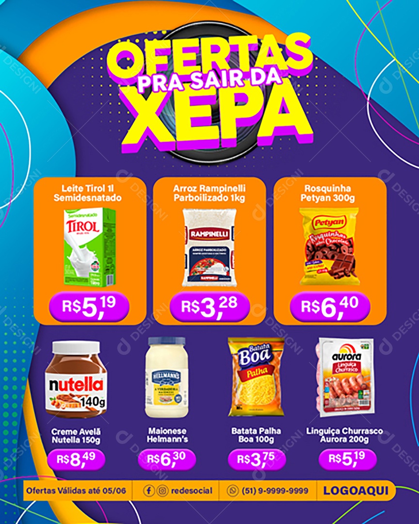 Encarte Ofertas Pra Sair da Xepa Social Media PSD Editável