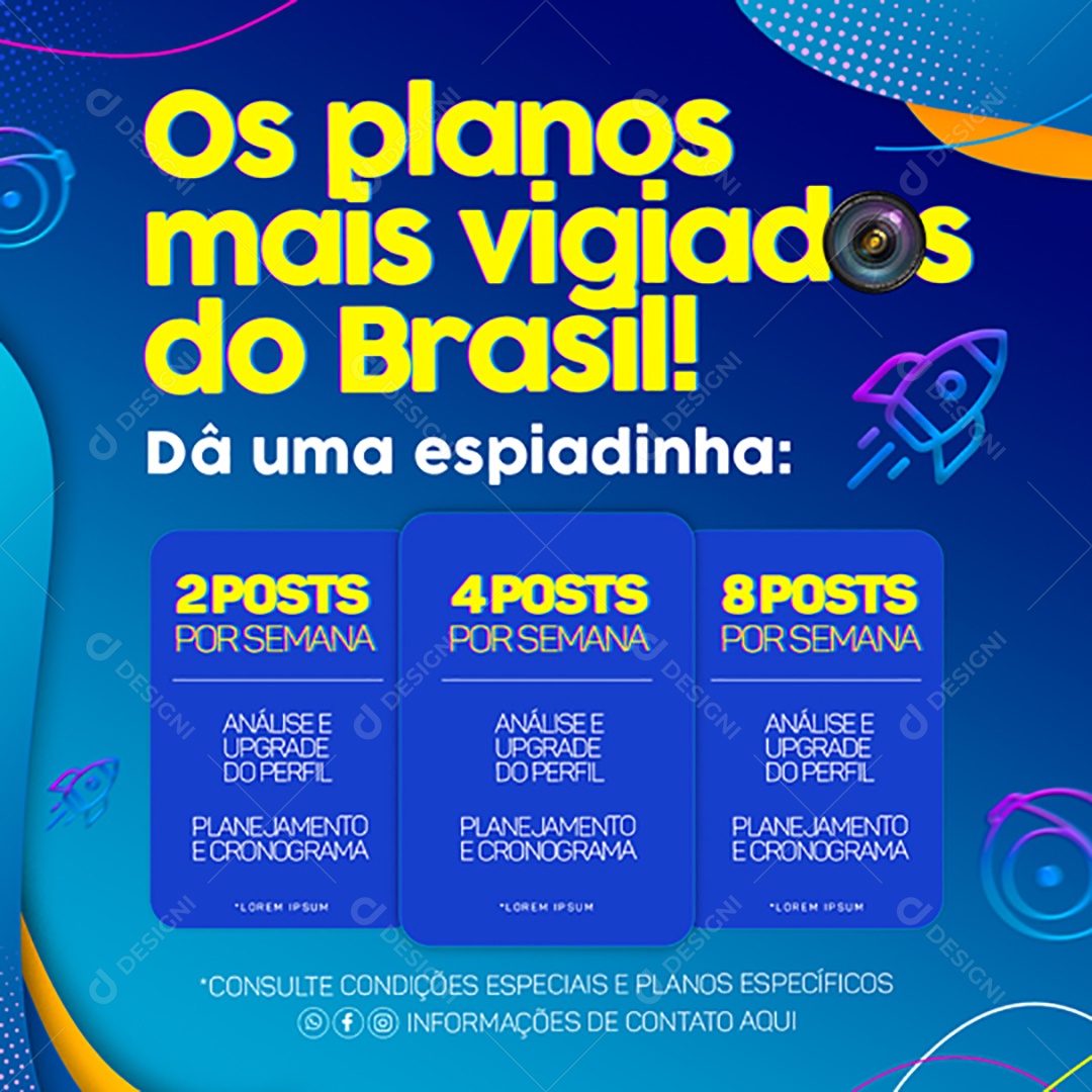 Os Planos Mais Vigiados do Brasil Venha Conferir Social Media PSD Editável