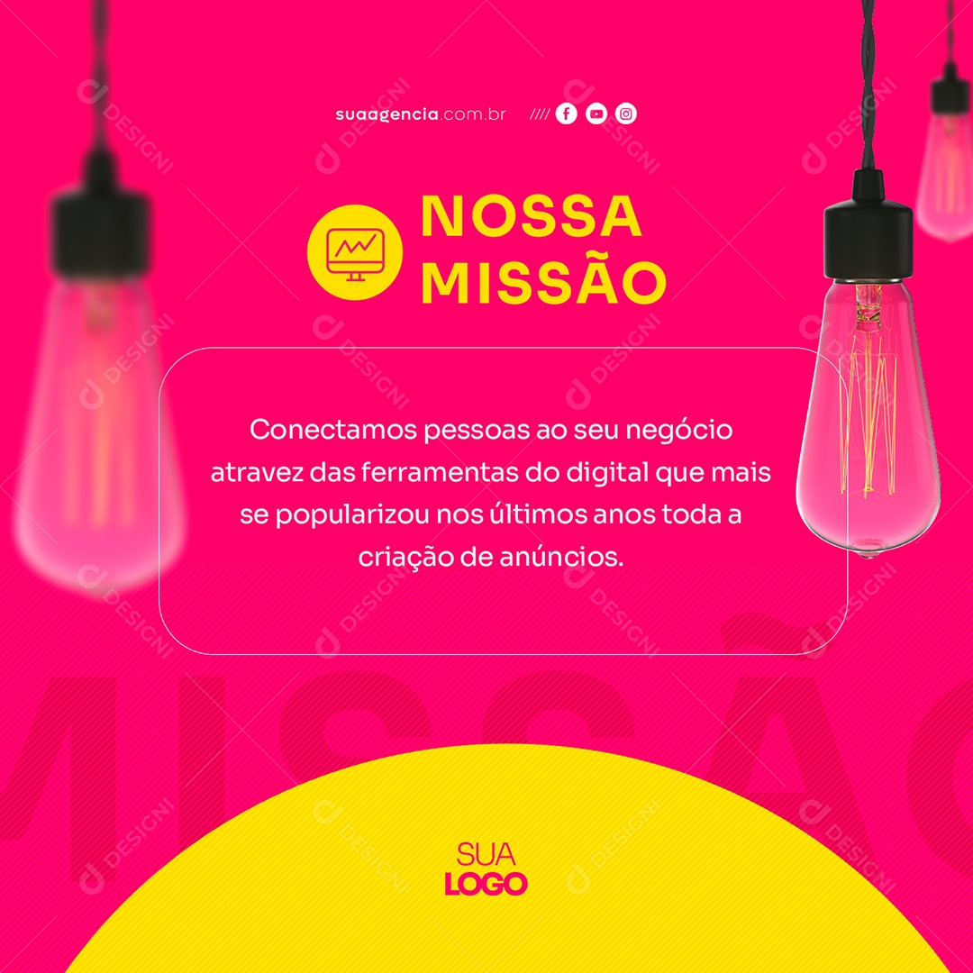 Nossa Missão Agência de Publicidade Social Media PSD Editável