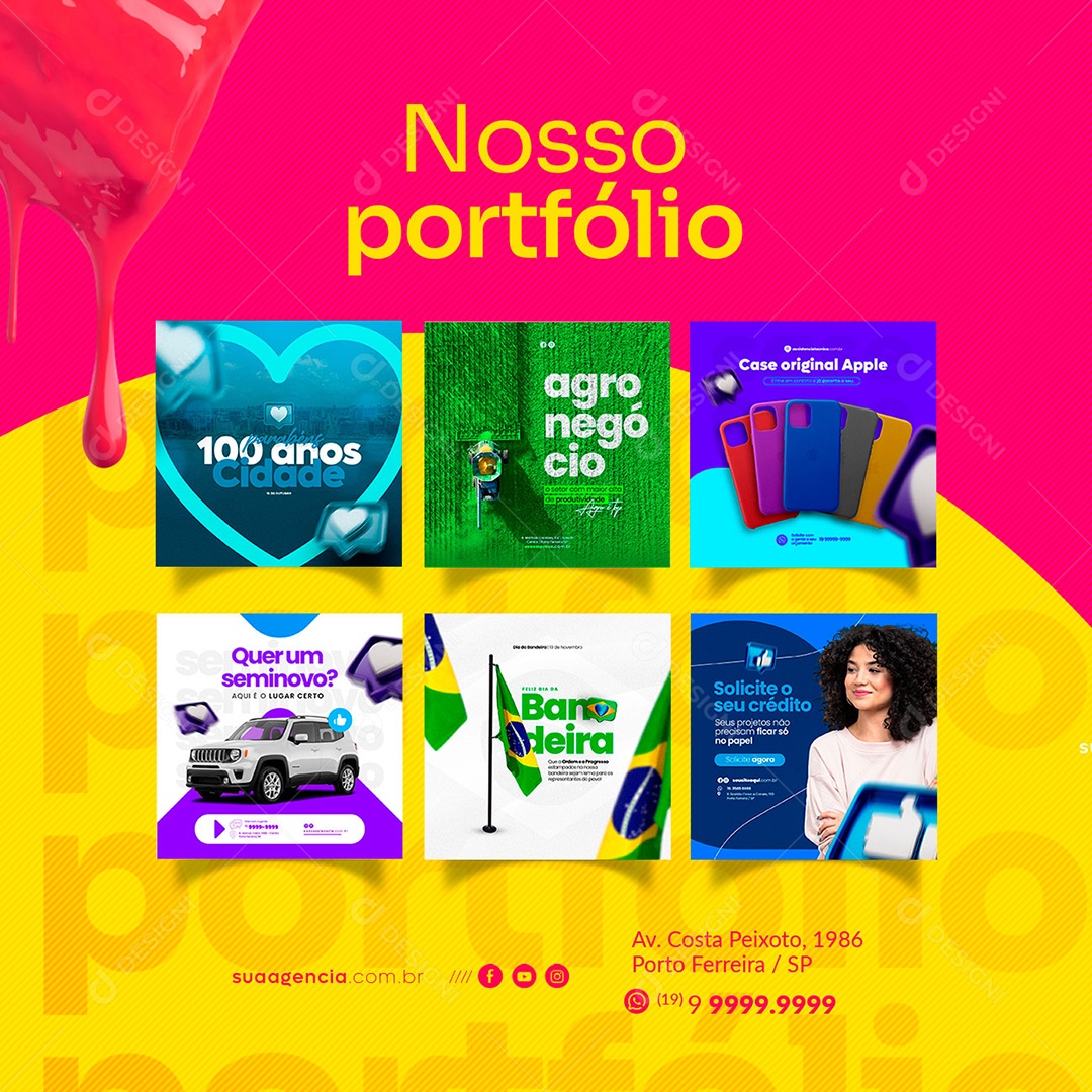 Nosso Portfólio Agência de Publicidade Social Media PSD Editável