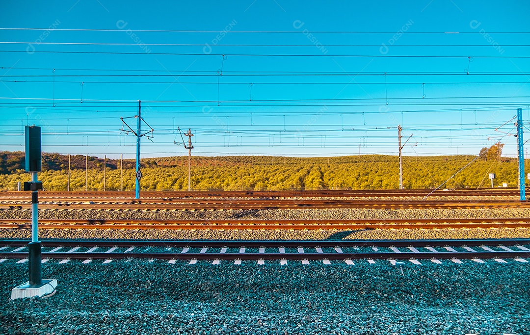 Estação de trem ferroviário