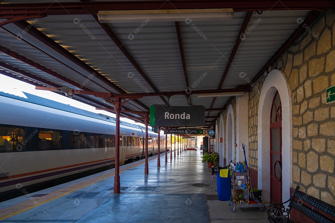 Vista da estação ferroviária de Ronda