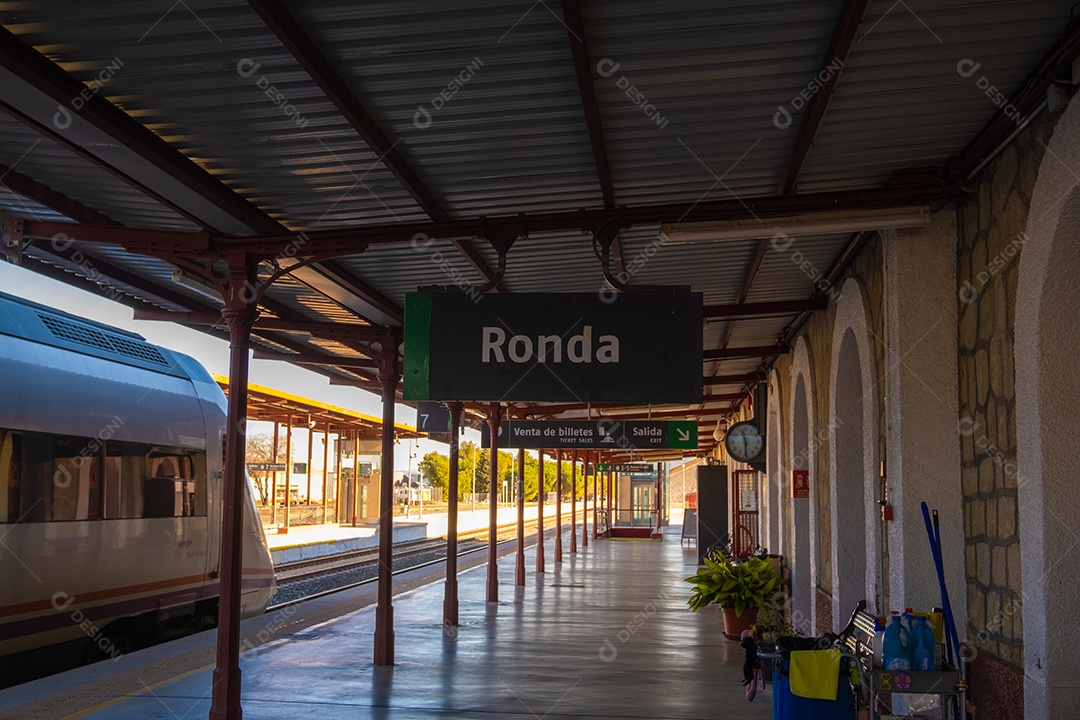 Vista da estação ferroviária de Ronda