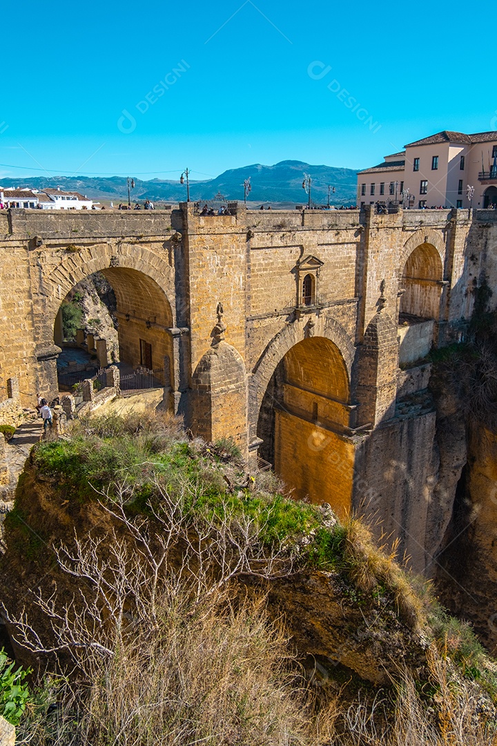 Ponte nova do século 18 em Ronda Sul da Andaluzia