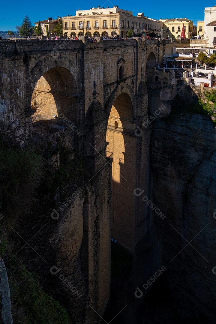 Ponte nova do século 18 em Ronda Sul da Andaluzia