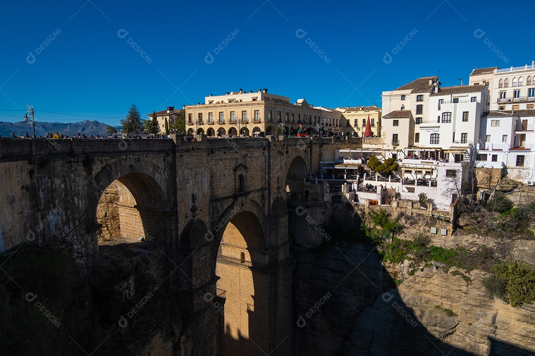 Ponte nova do século 18 em Ronda Sul da Andaluzia