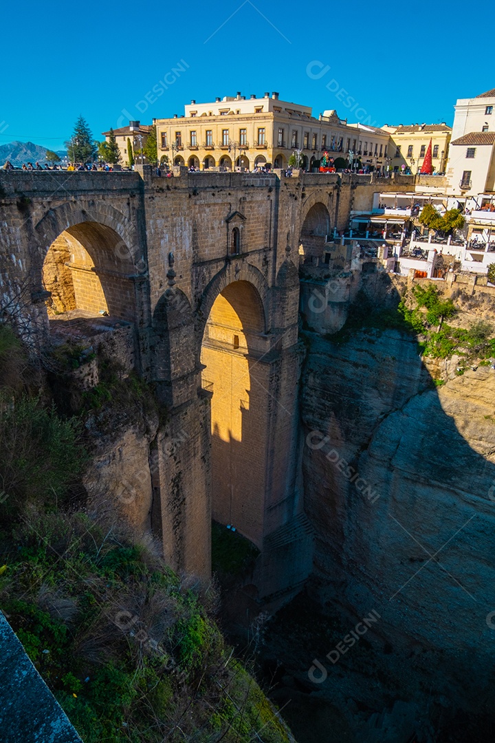Ponte nova do século 18 em Ronda Sul da Andaluzia