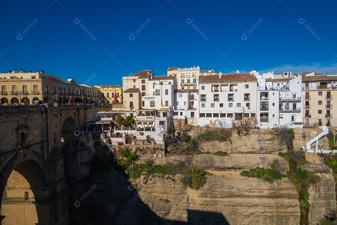 Ponte nova do século 18 em Ronda Sul da Andaluzia