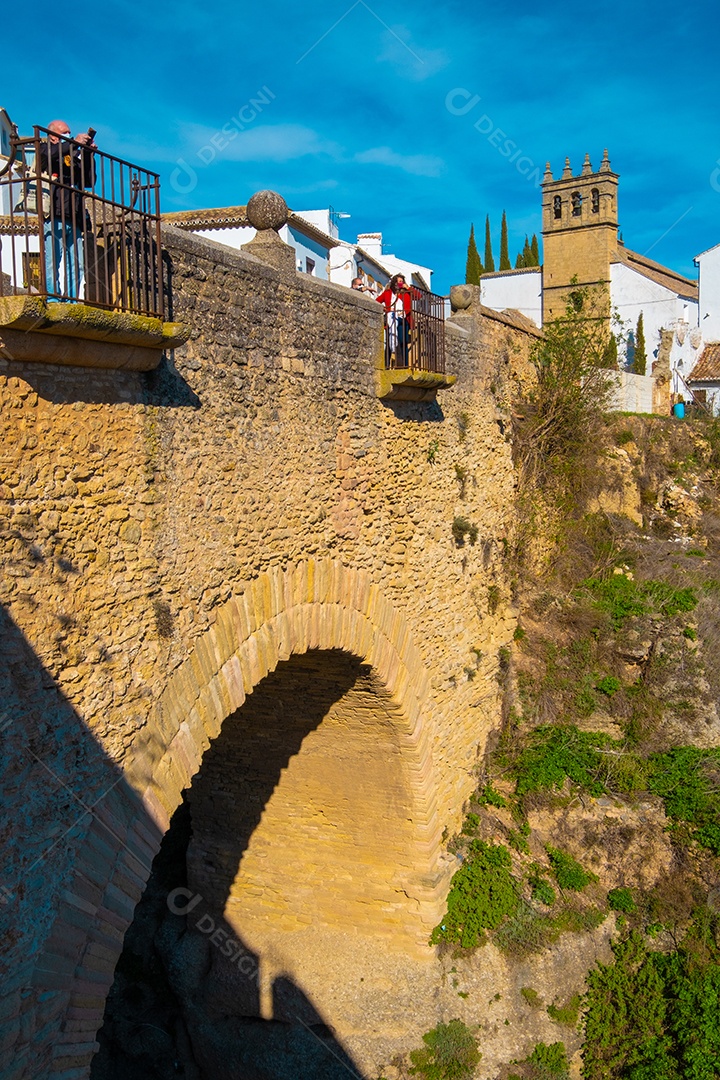 Ponte nova do século 18 em Ronda Sul da Andaluzia