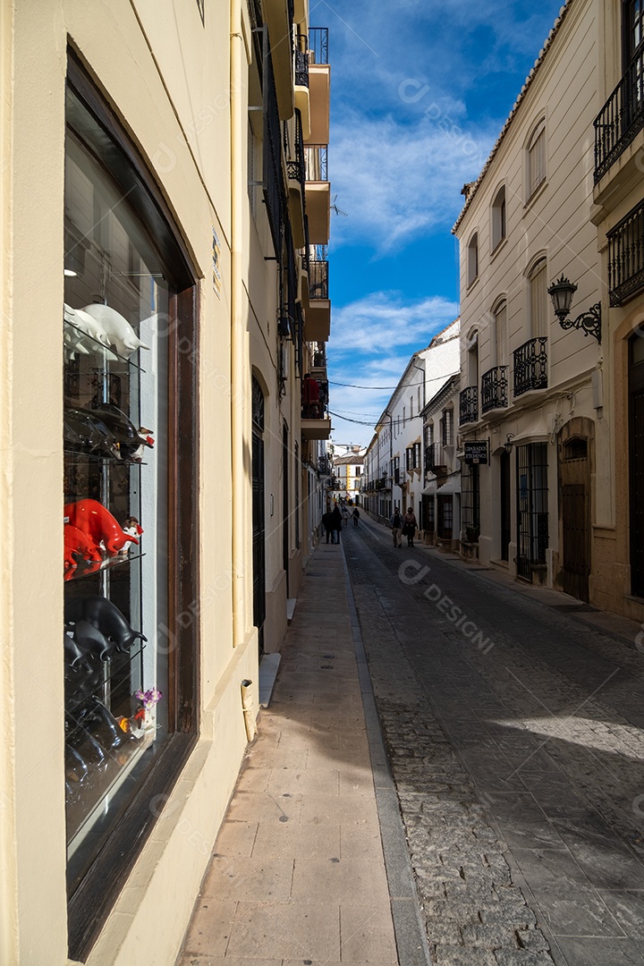 Vista da rua estreita de Ronda