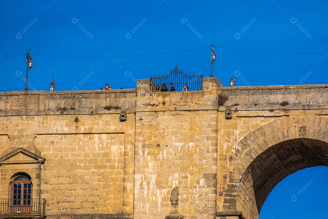 Ponte nova do século 18 em Ronda Sul da Andaluzia