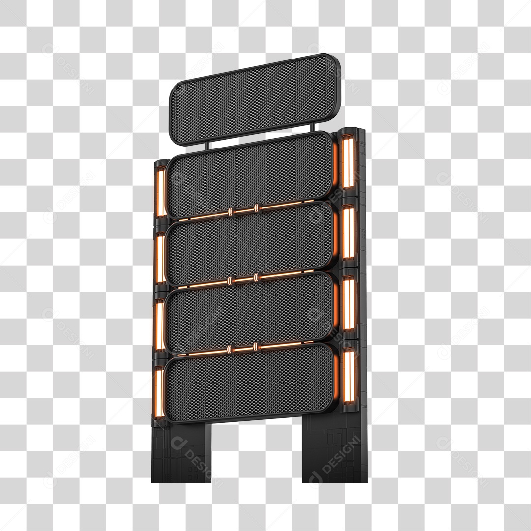 Elemento 3D Para Composição Painel Agenda de Shows PNG Transparente