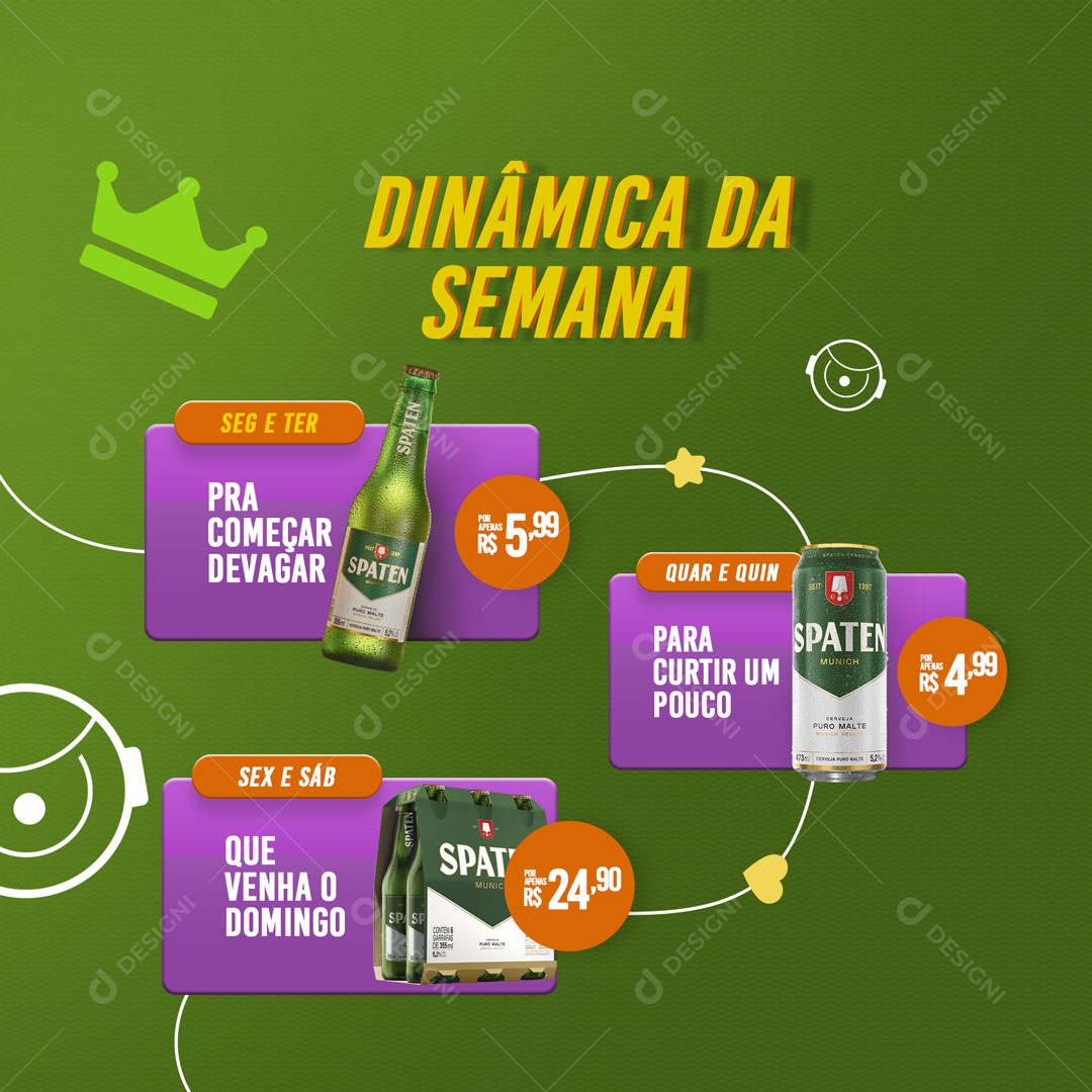 Dinâmica da Semana Cervejaria BBB Social Media PSD Editável