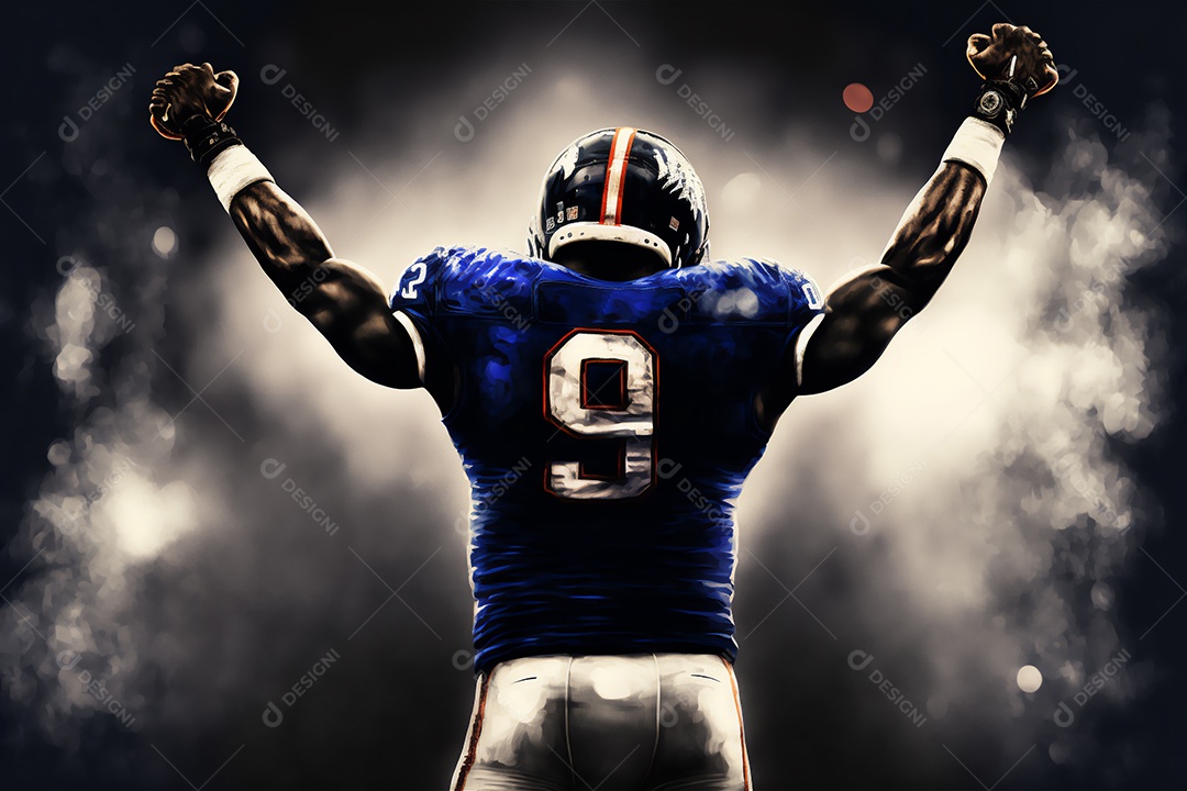 Ilustração de um jogador de futebol americano