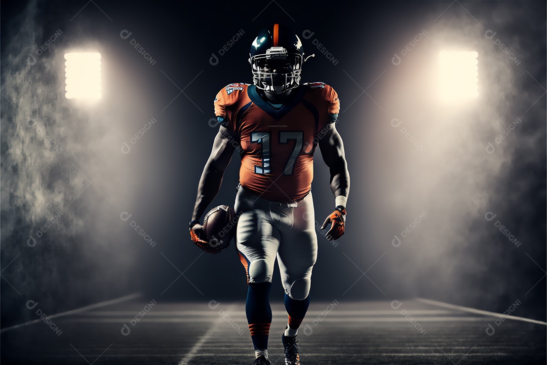Ilustração de um jogador de futebol americano