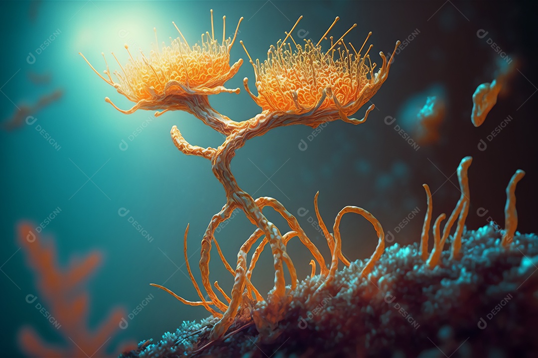 Ilustração de uma anêmona de aquário