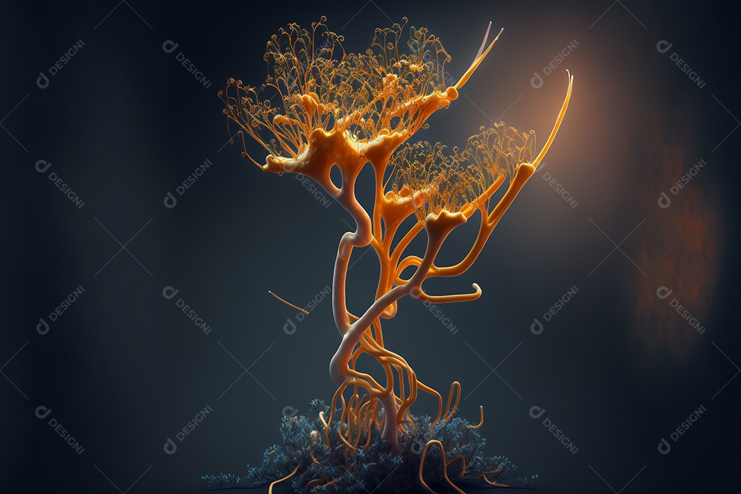 Ilustração de uma anêmona de aquário