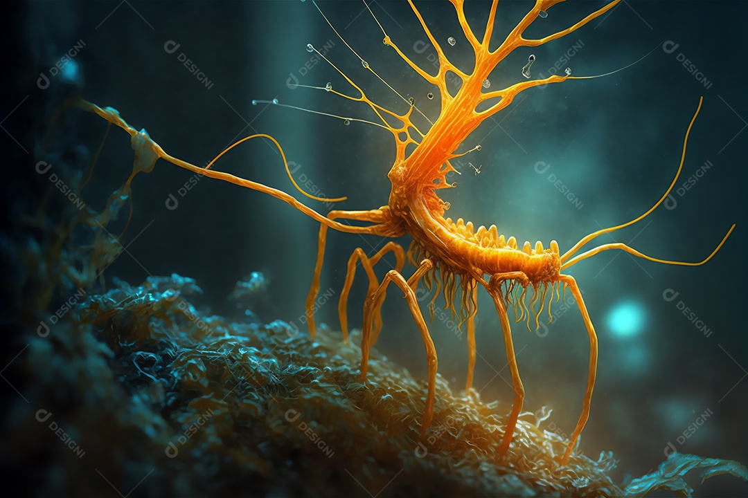 Ilustração de um fungo