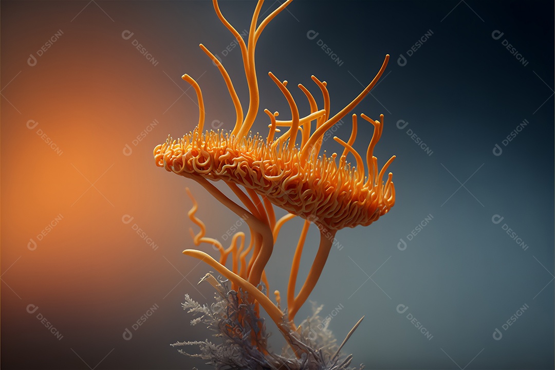 Ilustração de um fungo