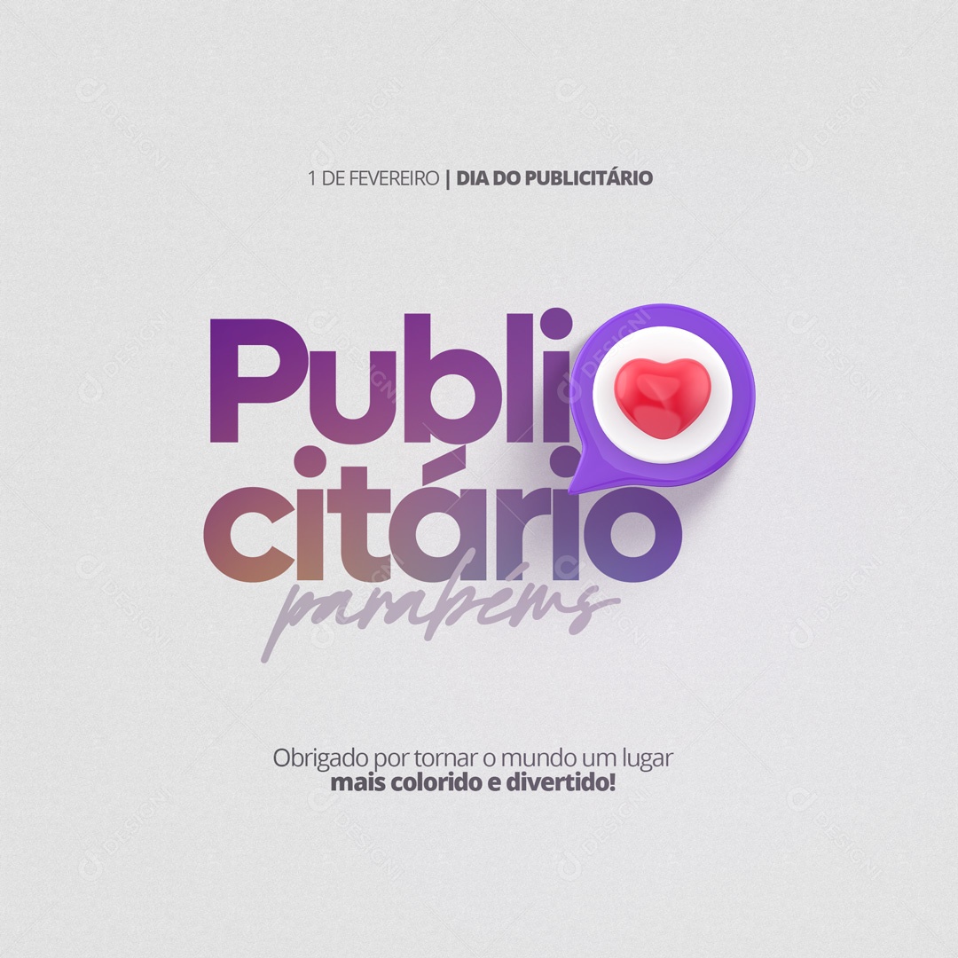 Parabéns Dia Do Publicitário 1 de Fevereiro Social Media PSD Editável